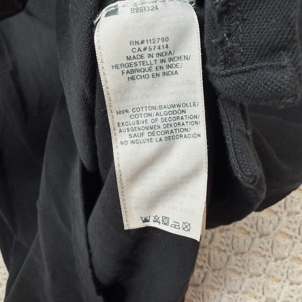 True Religion Polo Shirt Mens Size L Black‎ Crafted With Pride Short Sleeve Flaw